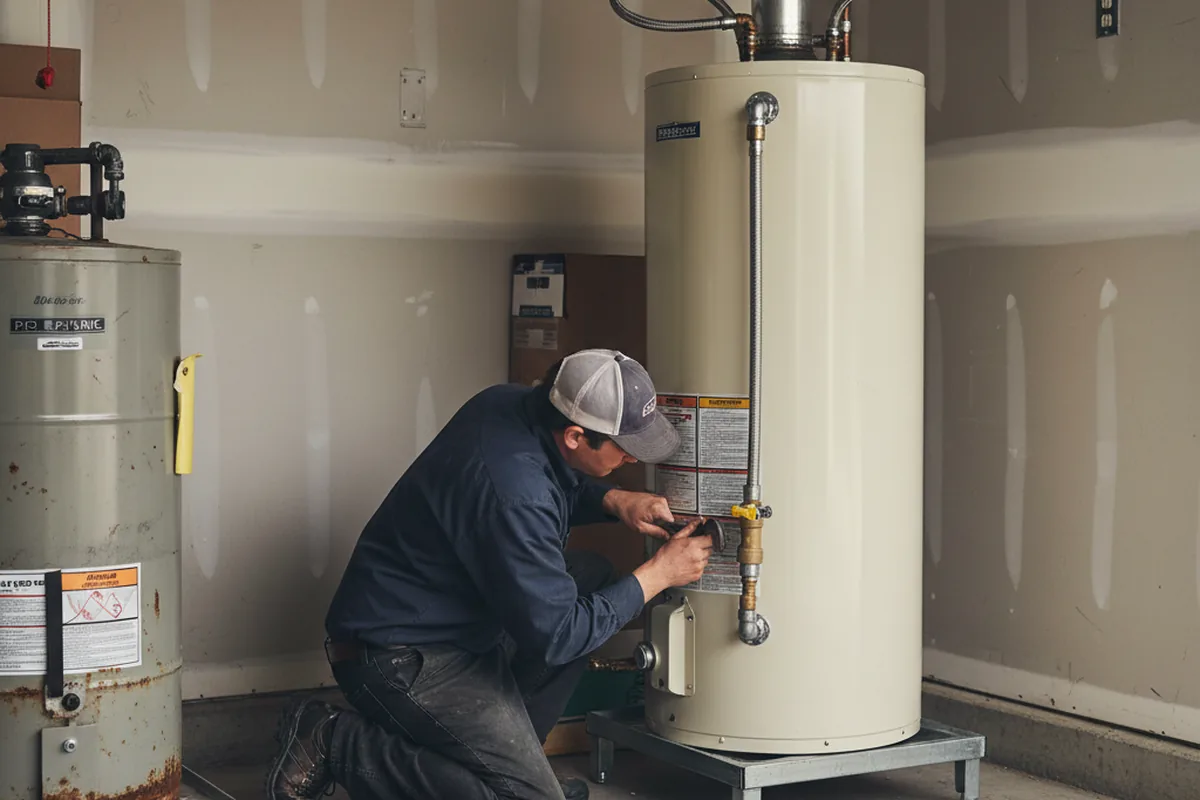 Water heater and shutoff valve replacement in Emigsville